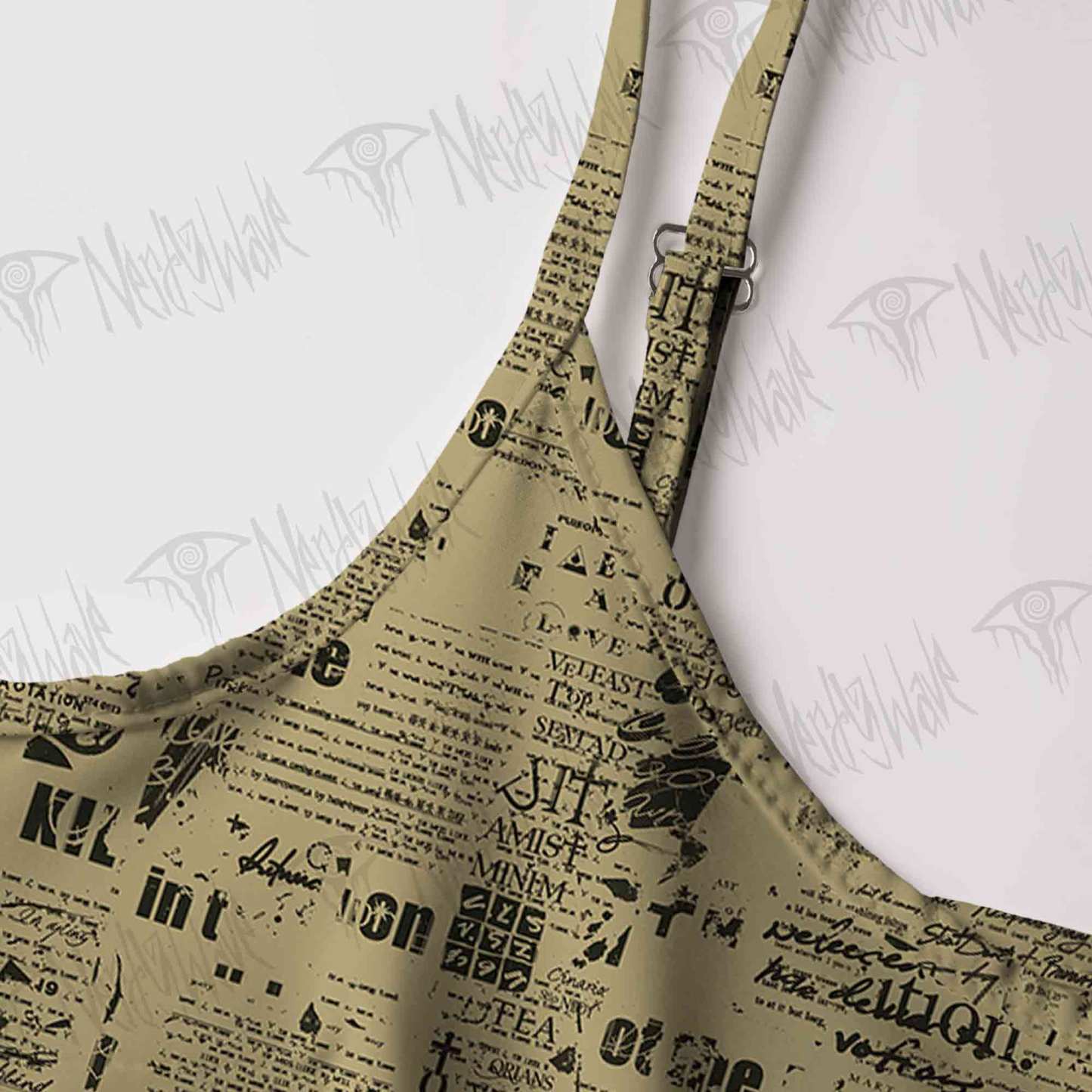Alien Newspaper Strap Midi Sundress