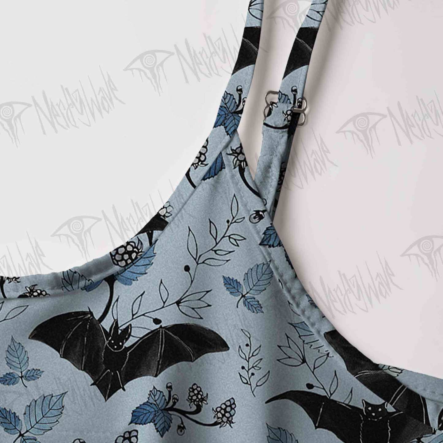 Flying Bats Strap Midi Sundress