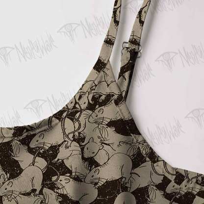 Black Death Strap Midi Sundress