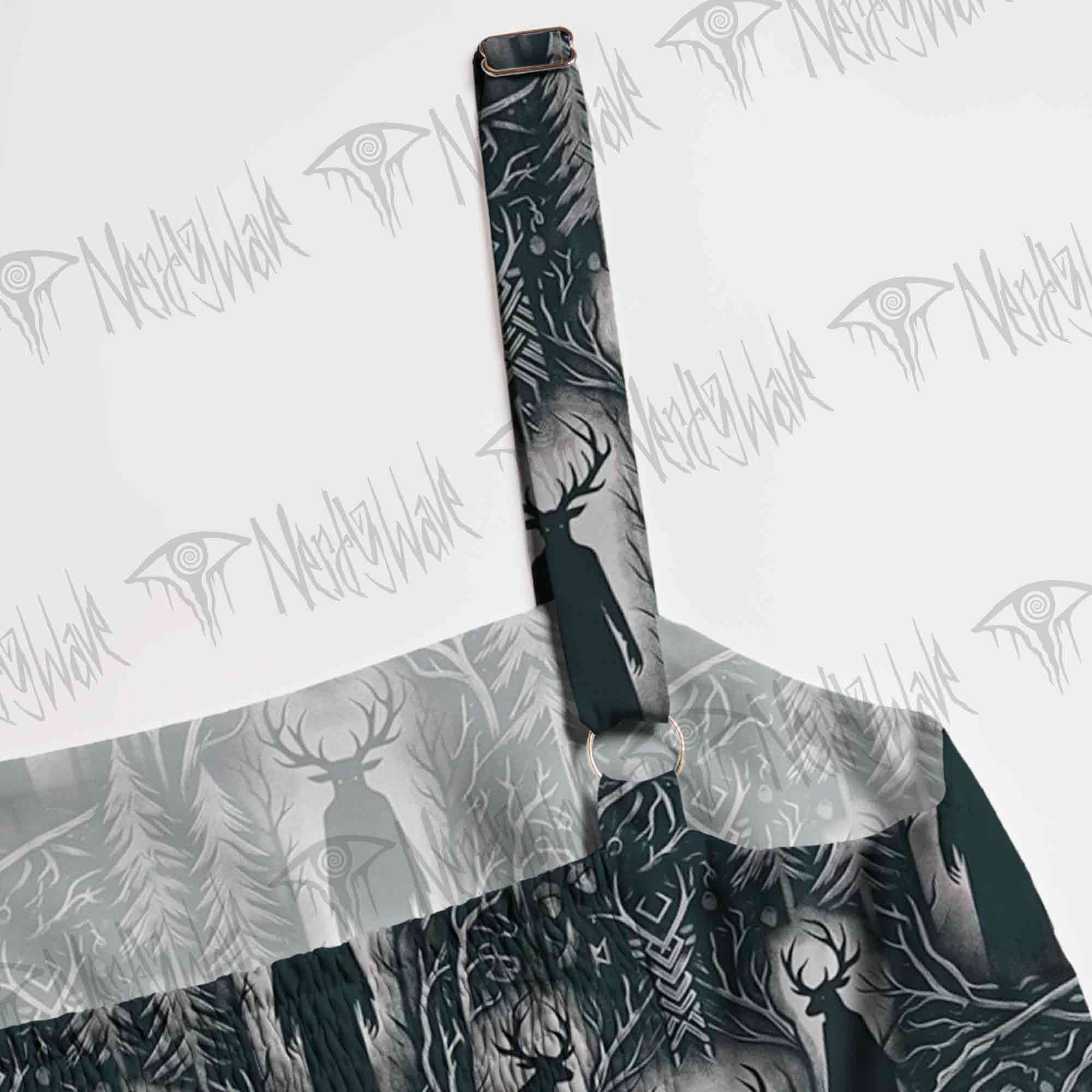 Horned Guardian Wide Straps Maxi Dress