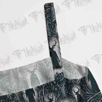 Horned Guardian Wide Straps Maxi Dress