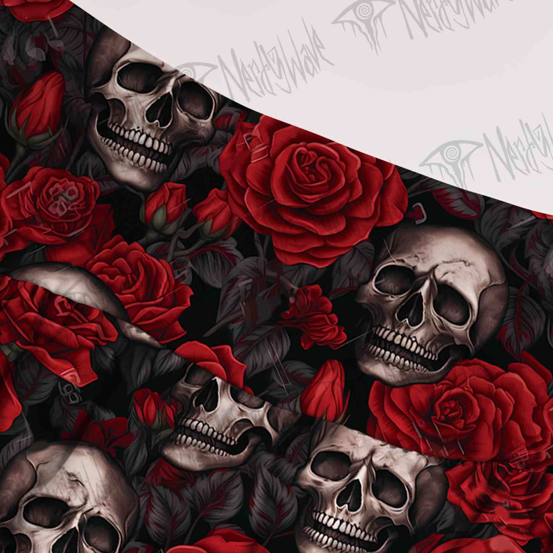 Skull and Roses Tiered Skirt