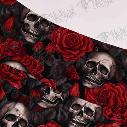 Skull and Roses Tiered Skirt