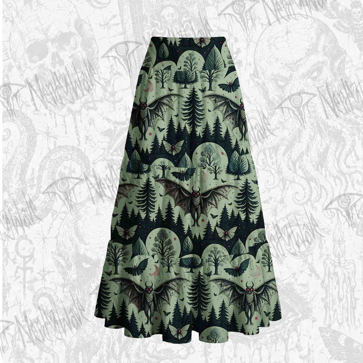 Home of the Mothman Tiered Skirt