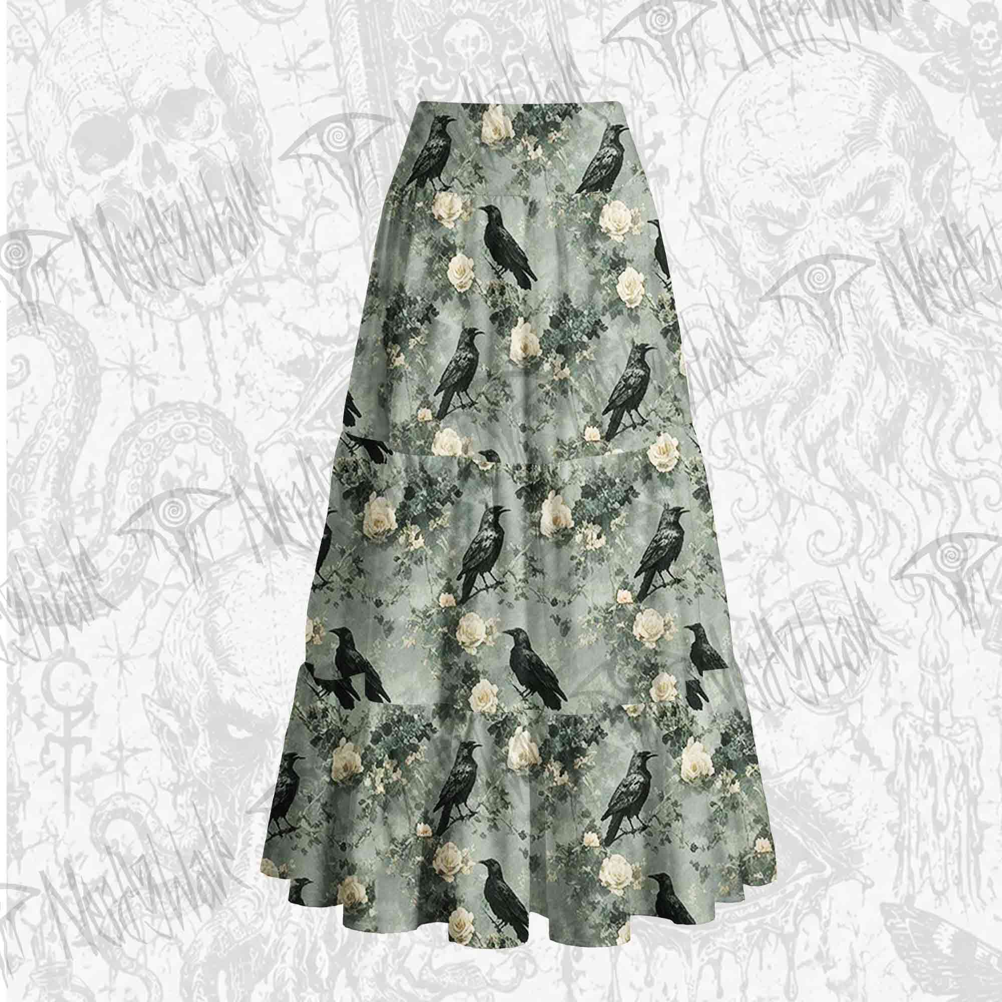 Raven's Requiem Tiered Skirt
