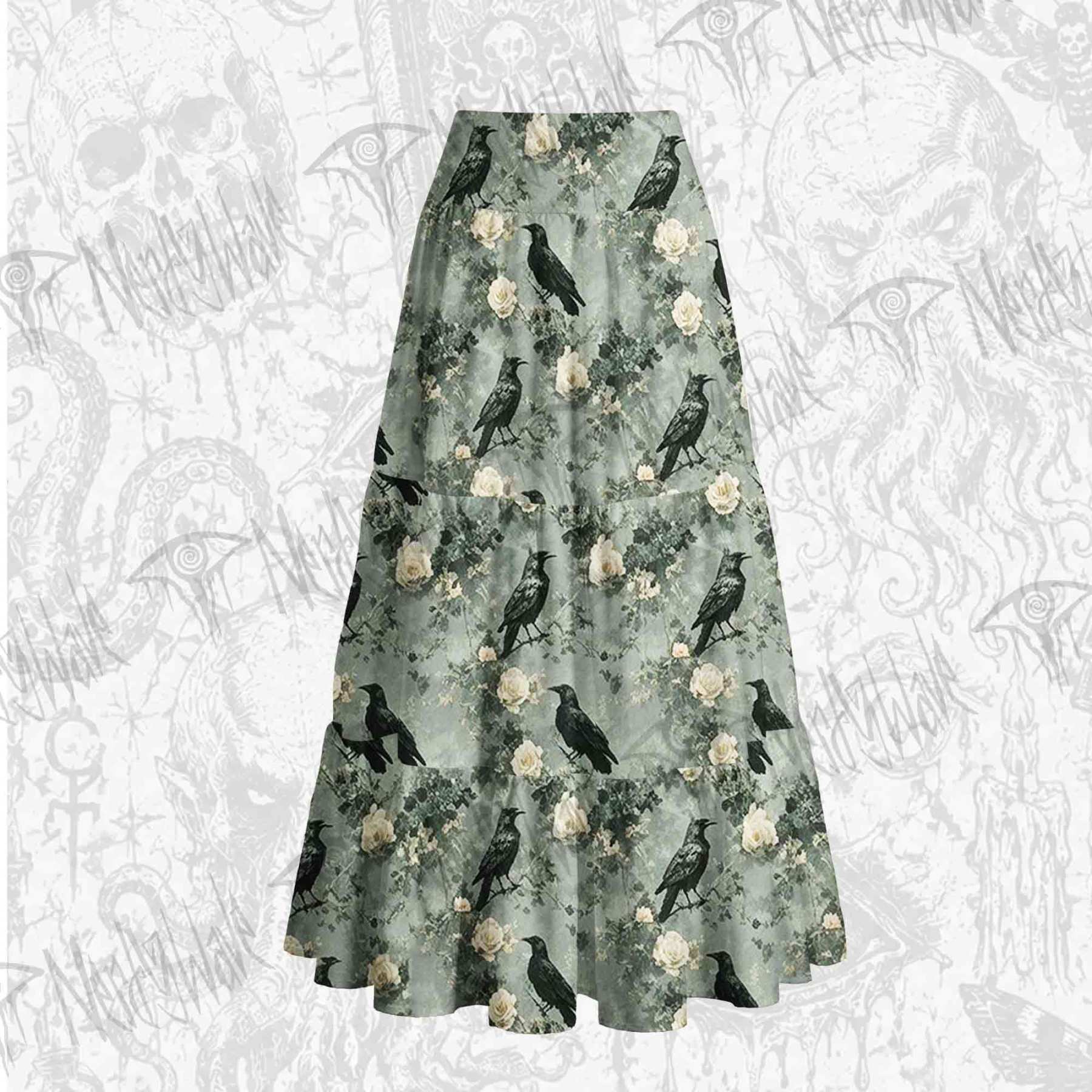 Raven's Requiem Tiered Skirt