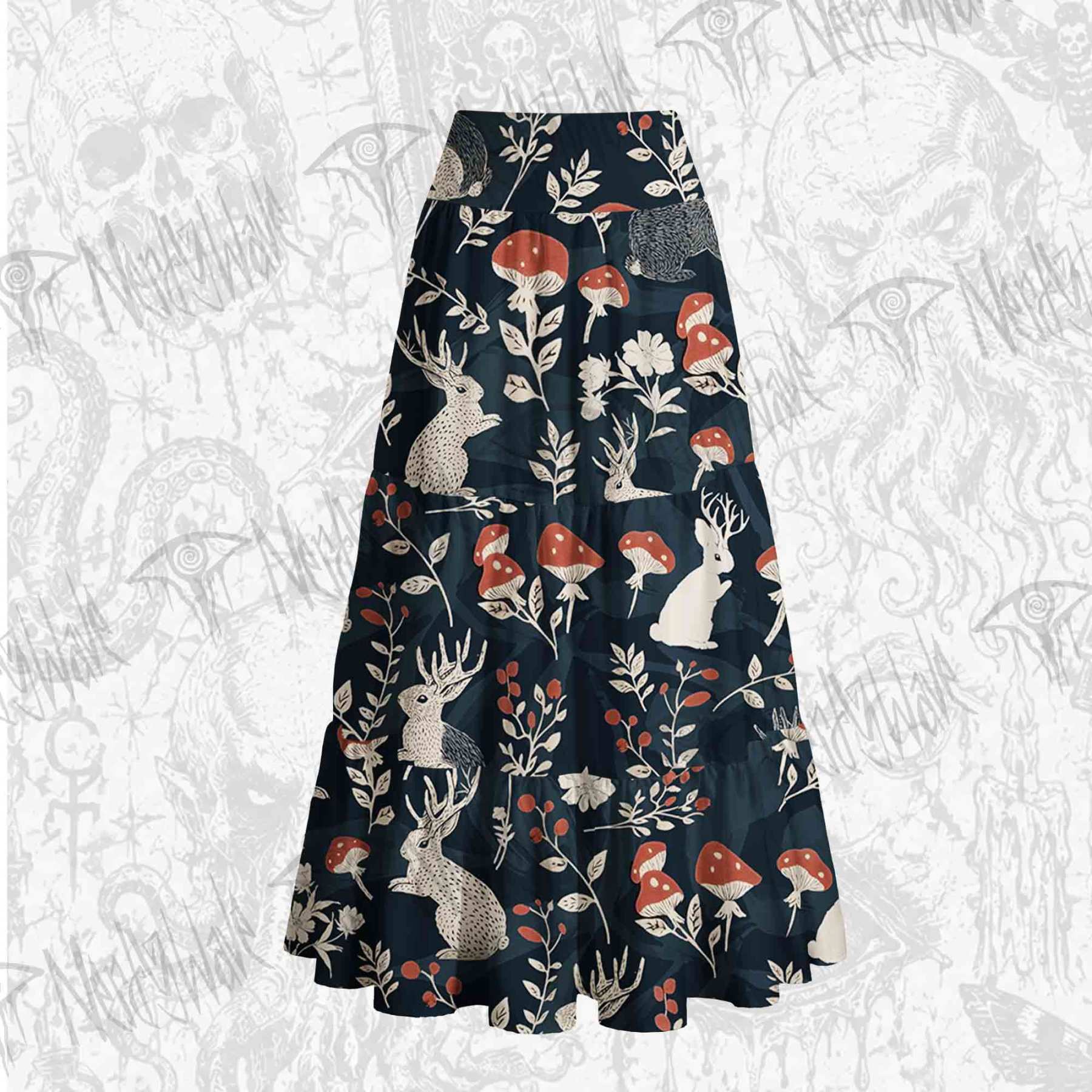 Jackalope Tiered Skirt