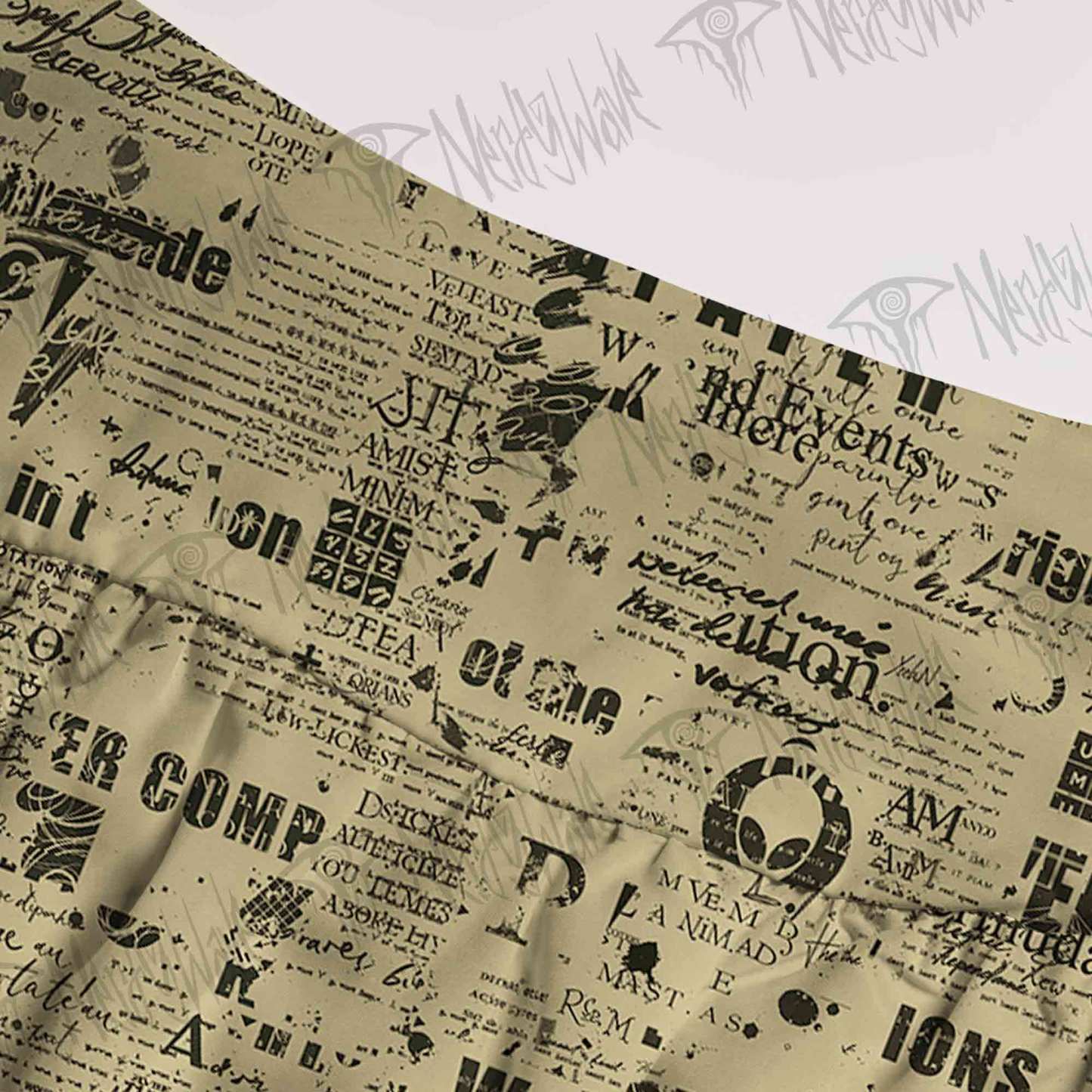 Alien Newspaper Cake Tiered Skirt