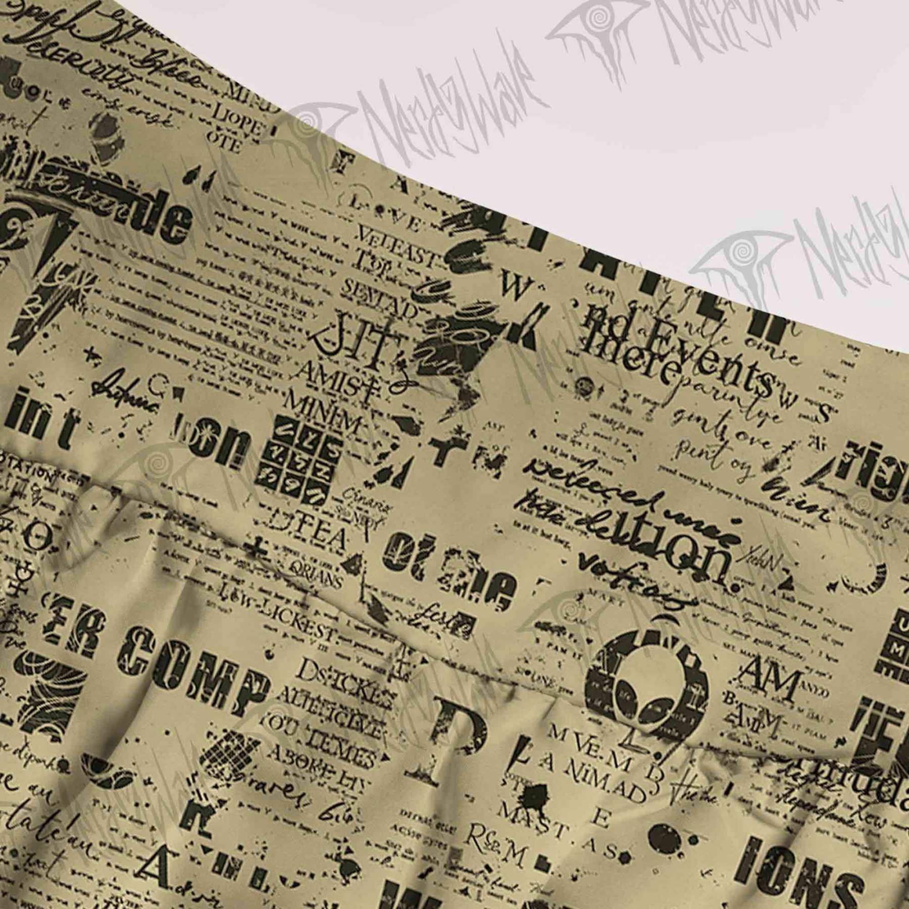 Alien Newspaper Cake Tiered Skirt