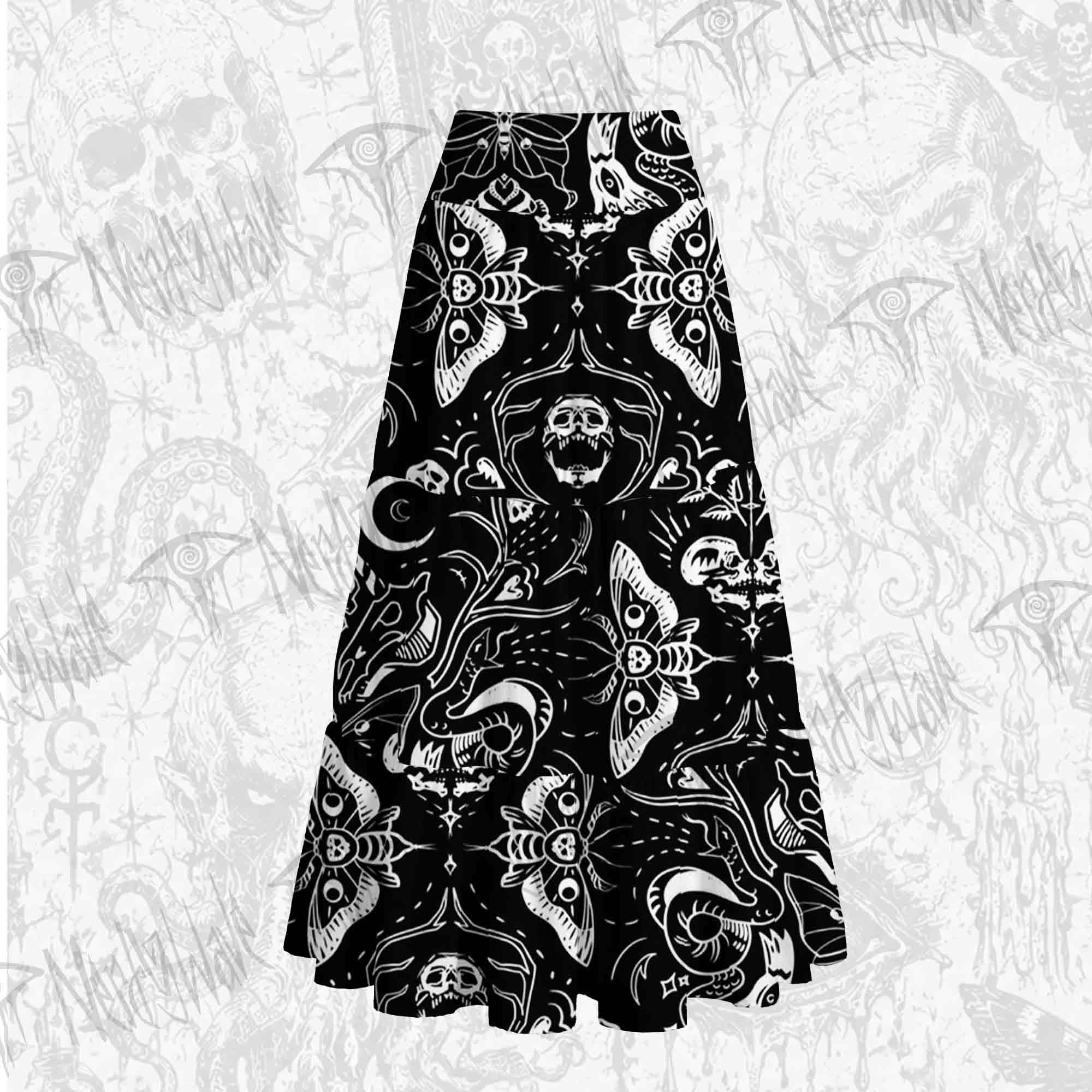 Dark Goth Cake Tiered Skirt