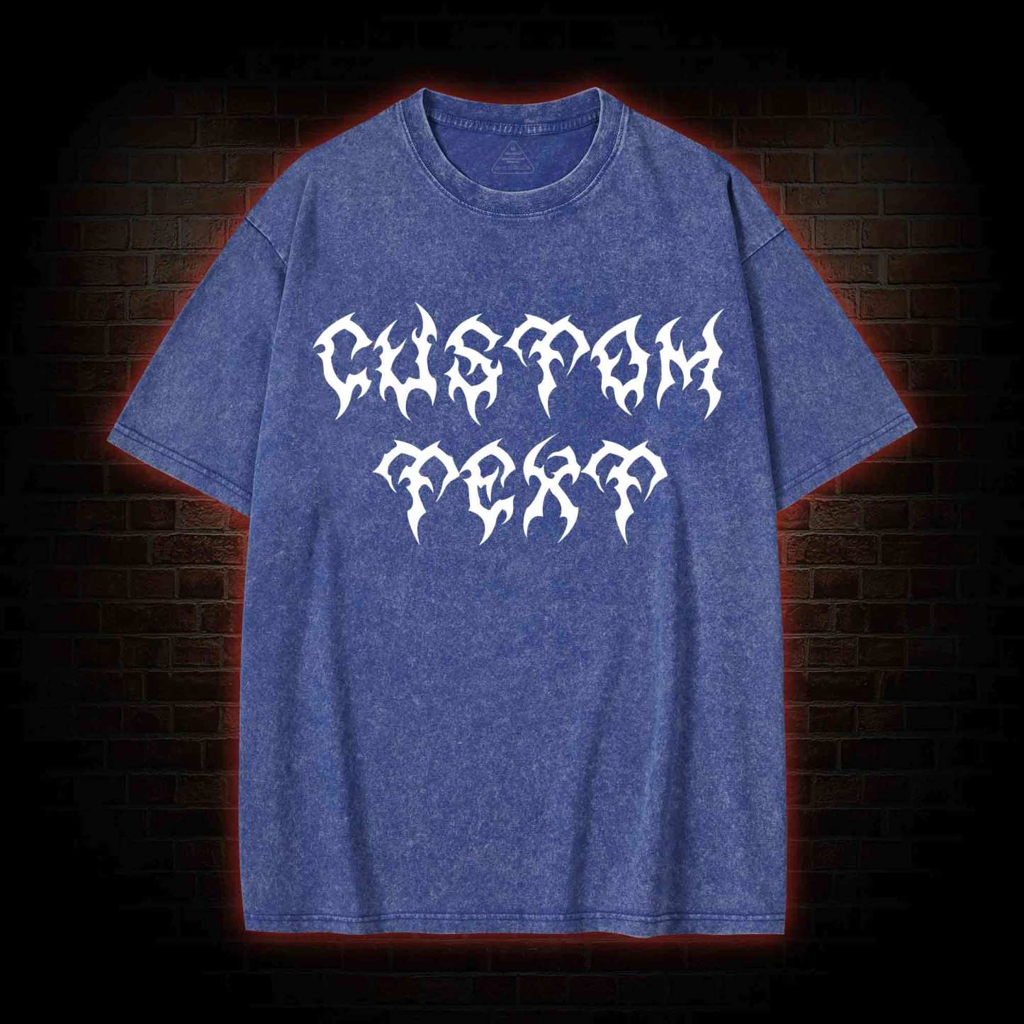Personalized Style Custom Text Washed T-shirt