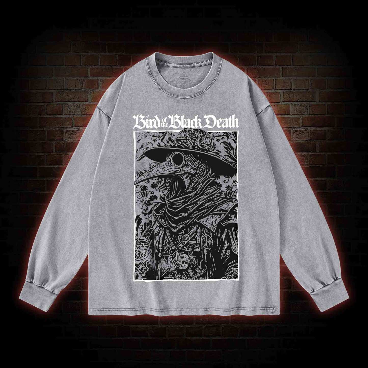 Bird of The Black Death Washed Long-Sleeve T-shirt