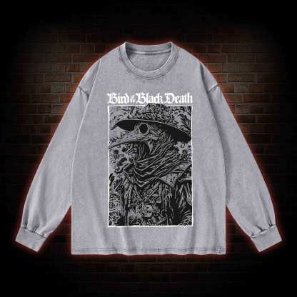 Bird of The Black Death Washed Long-Sleeve T-shirt