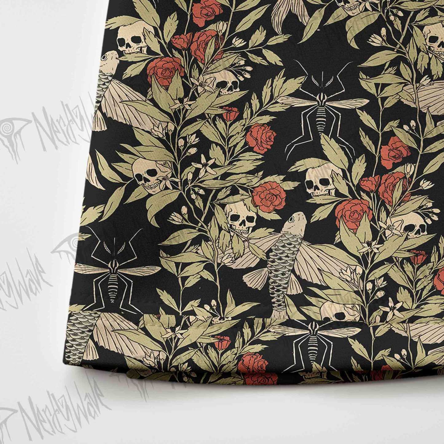 Skull and Flying Fish Skateboard Skirts