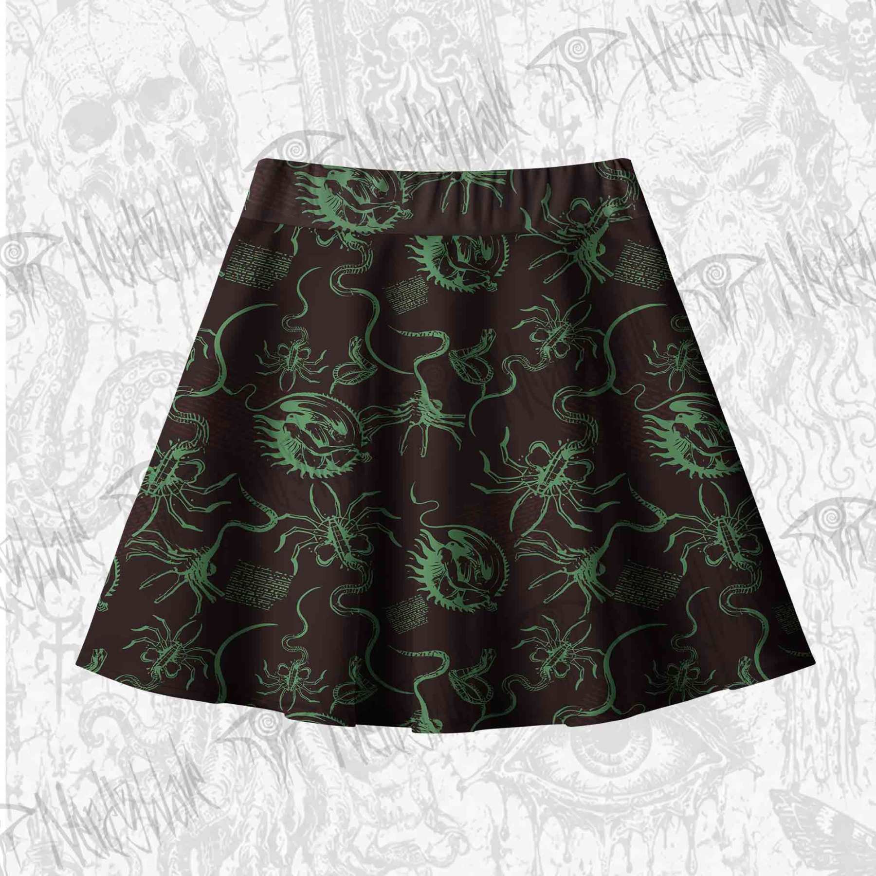 Alien Delivery Guy Skateboard Skirts