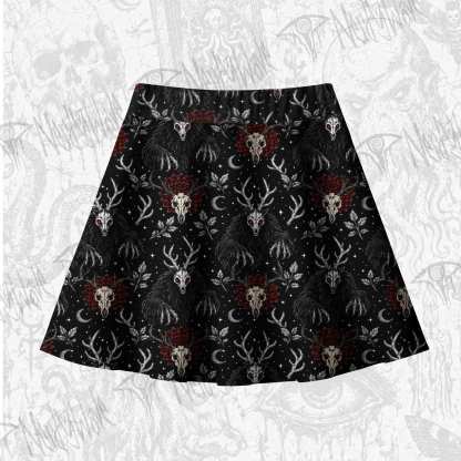 Wendigo Skulls Skateboard Skirts