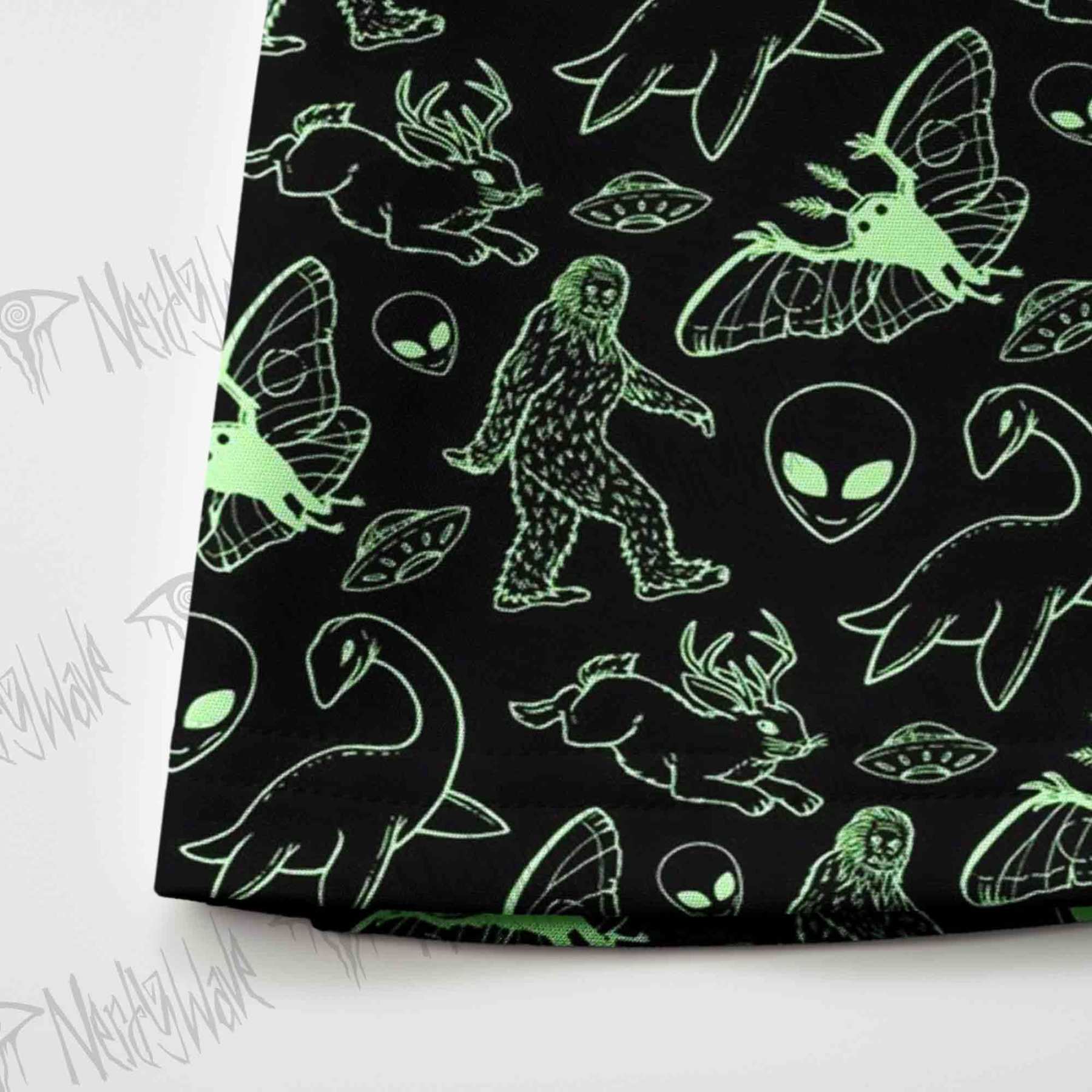 Cryptid Night Skateboard Skirts