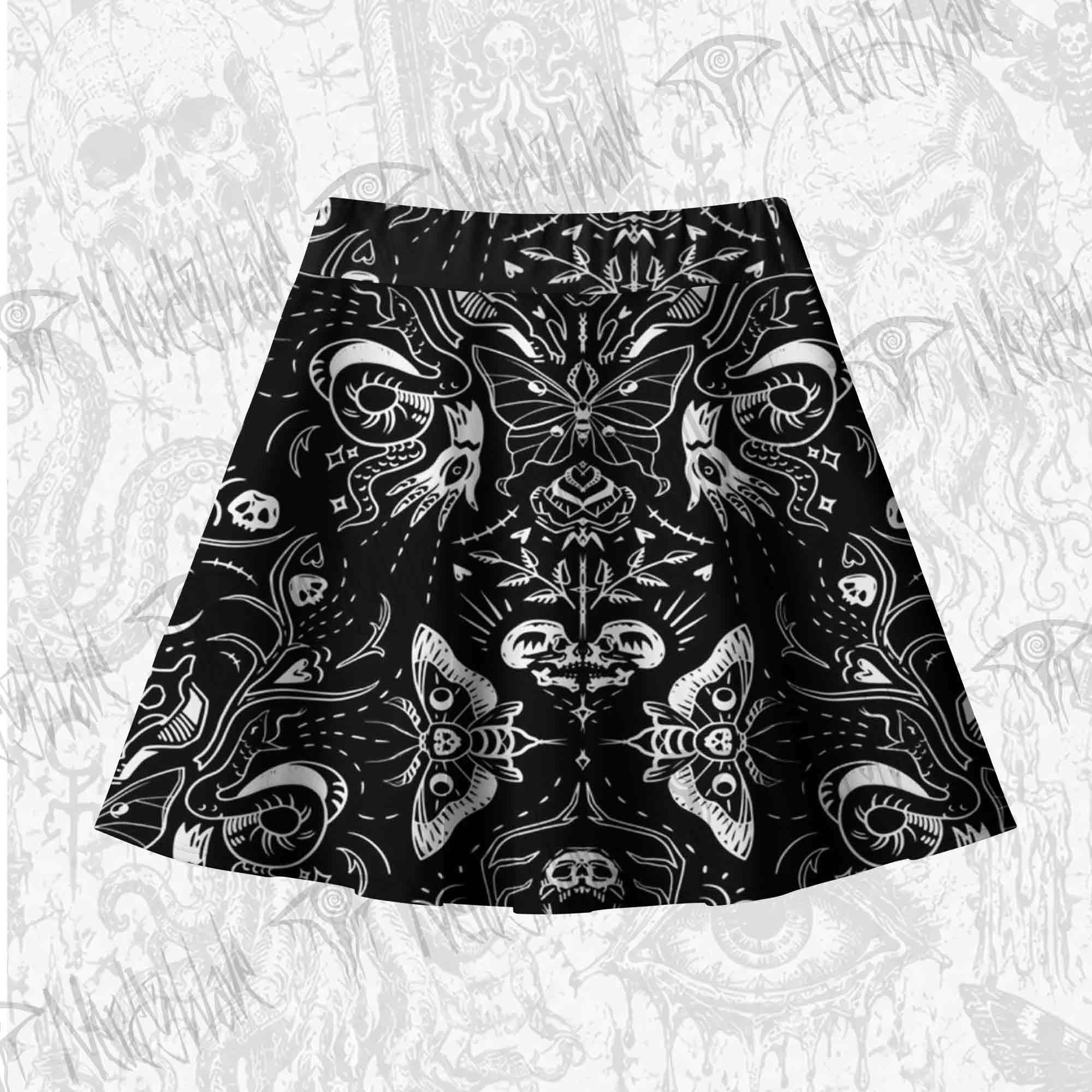 Dark Goth Skateboard Skirts