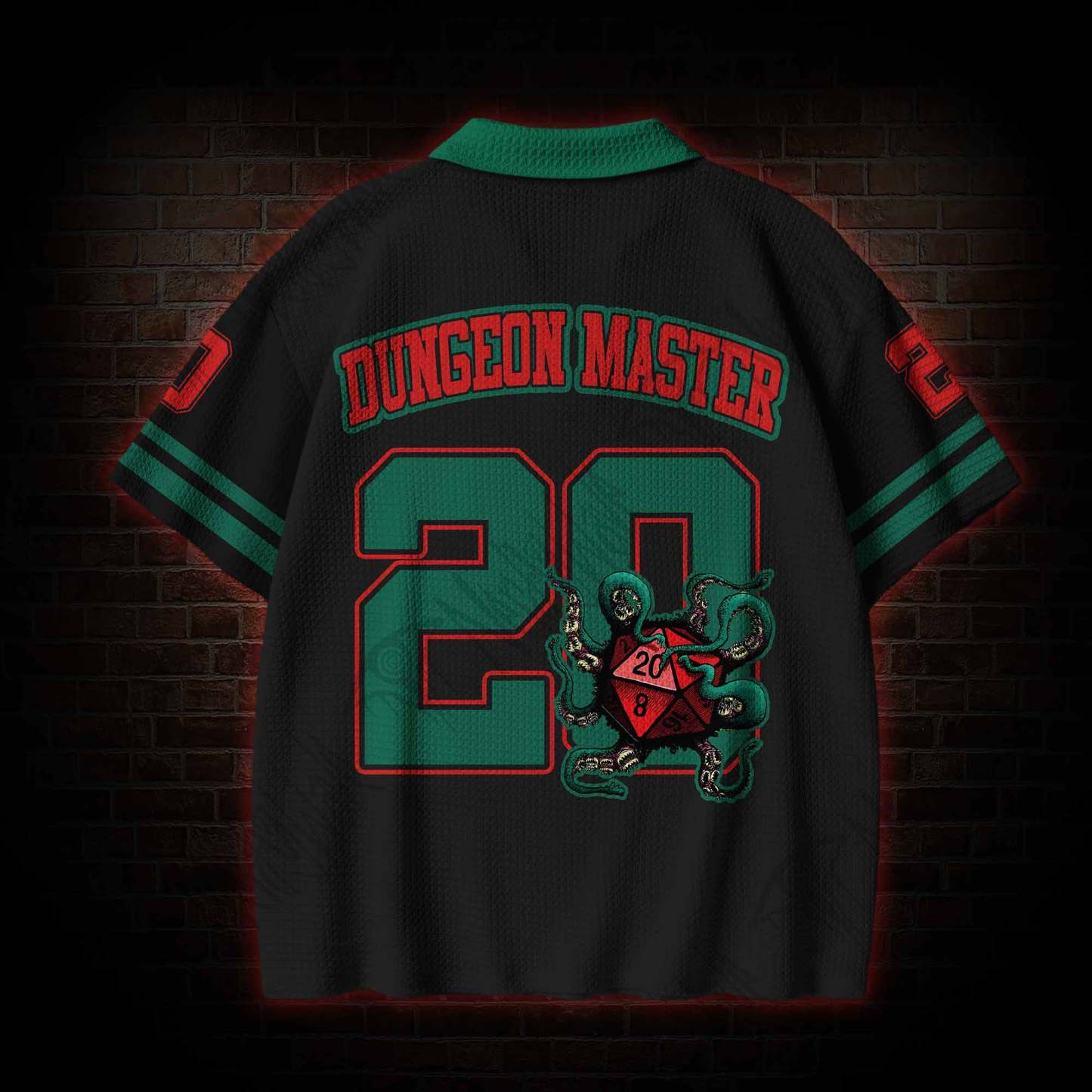 Critical Horror Crochet Knit Polo Shirt