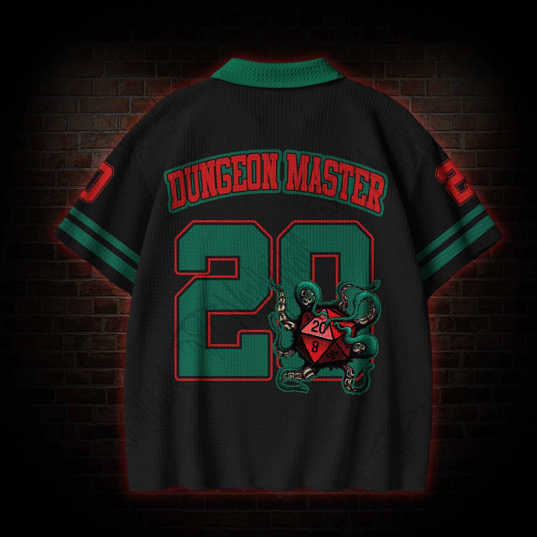 Critical Horror Crochet Knit Polo Shirt