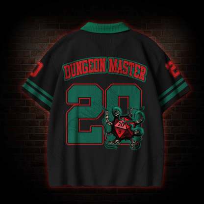 Critical Horror Crochet Knit Polo Shirt