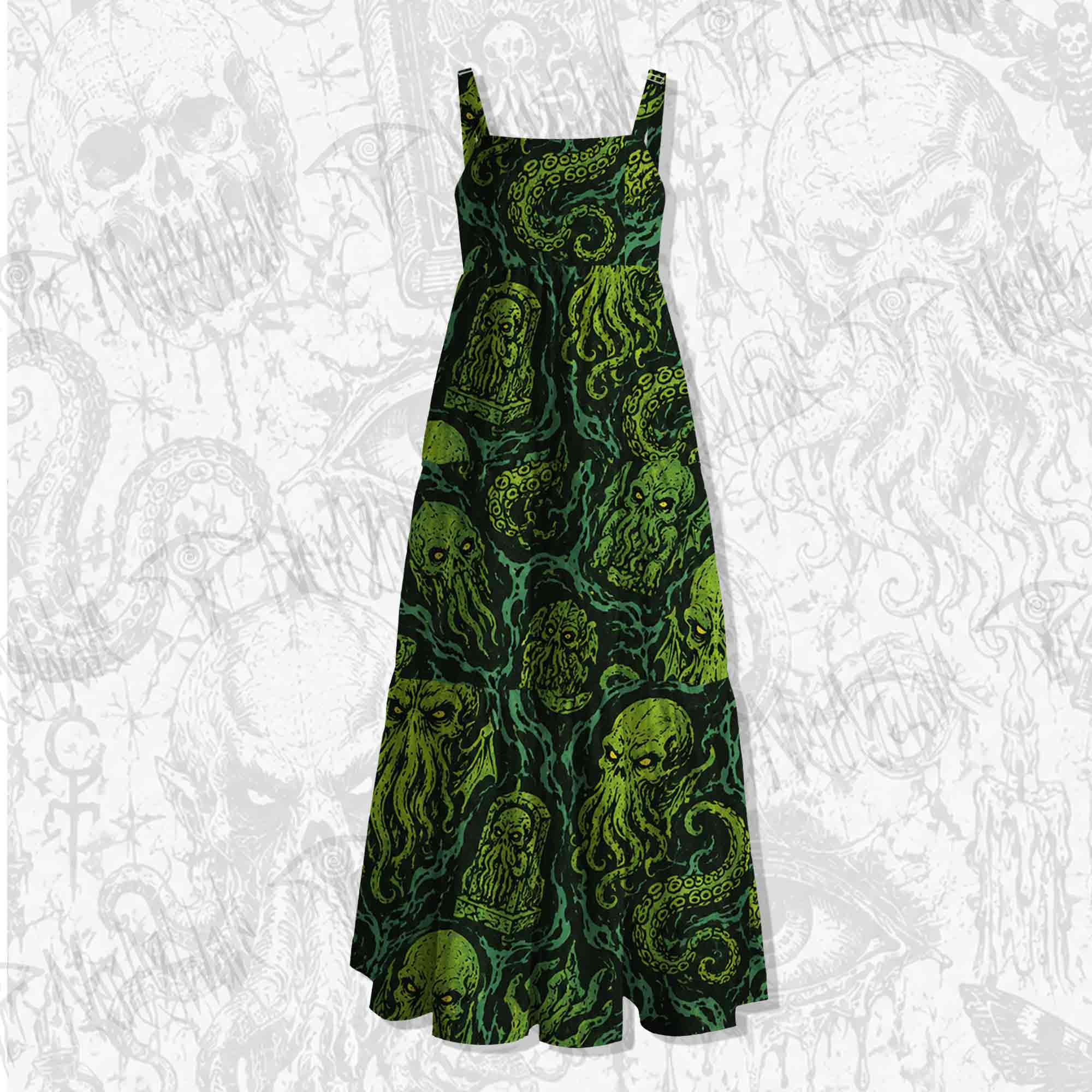 Cthulhu Mythos Wide Straps Maxi Dress