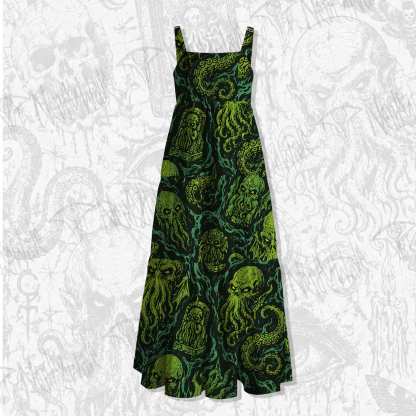 Cthulhu Mythos Wide Straps Maxi Dress