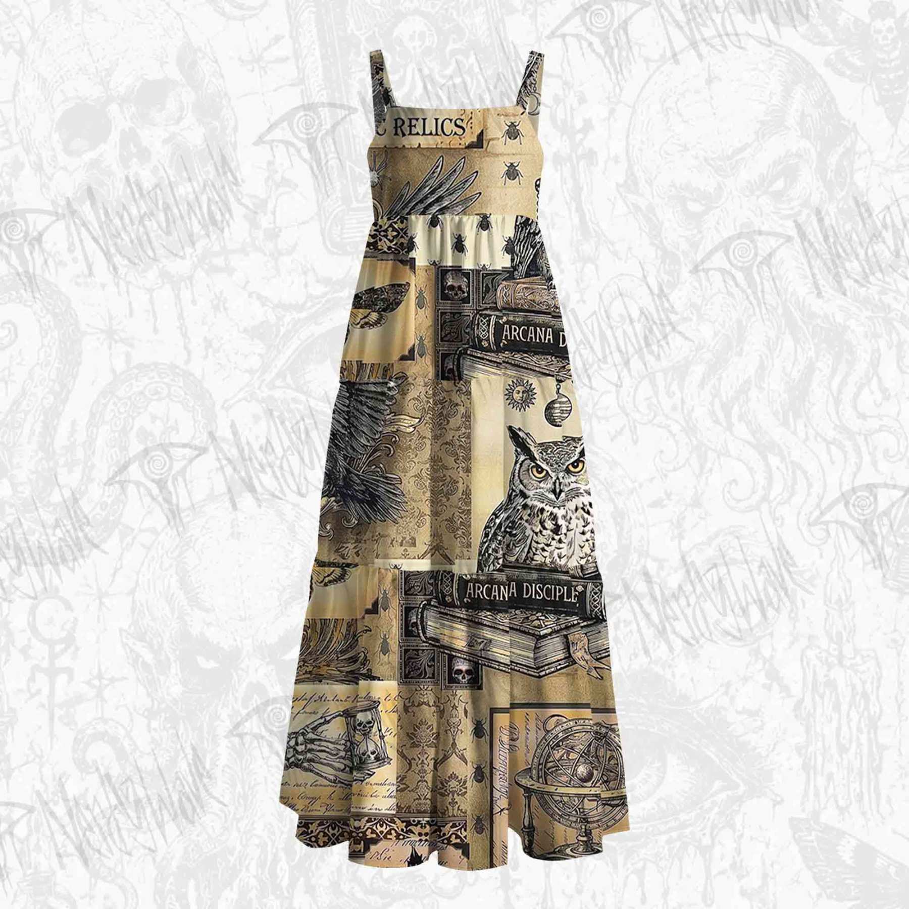 Tempus Fugit Wide Straps Maxi Dress