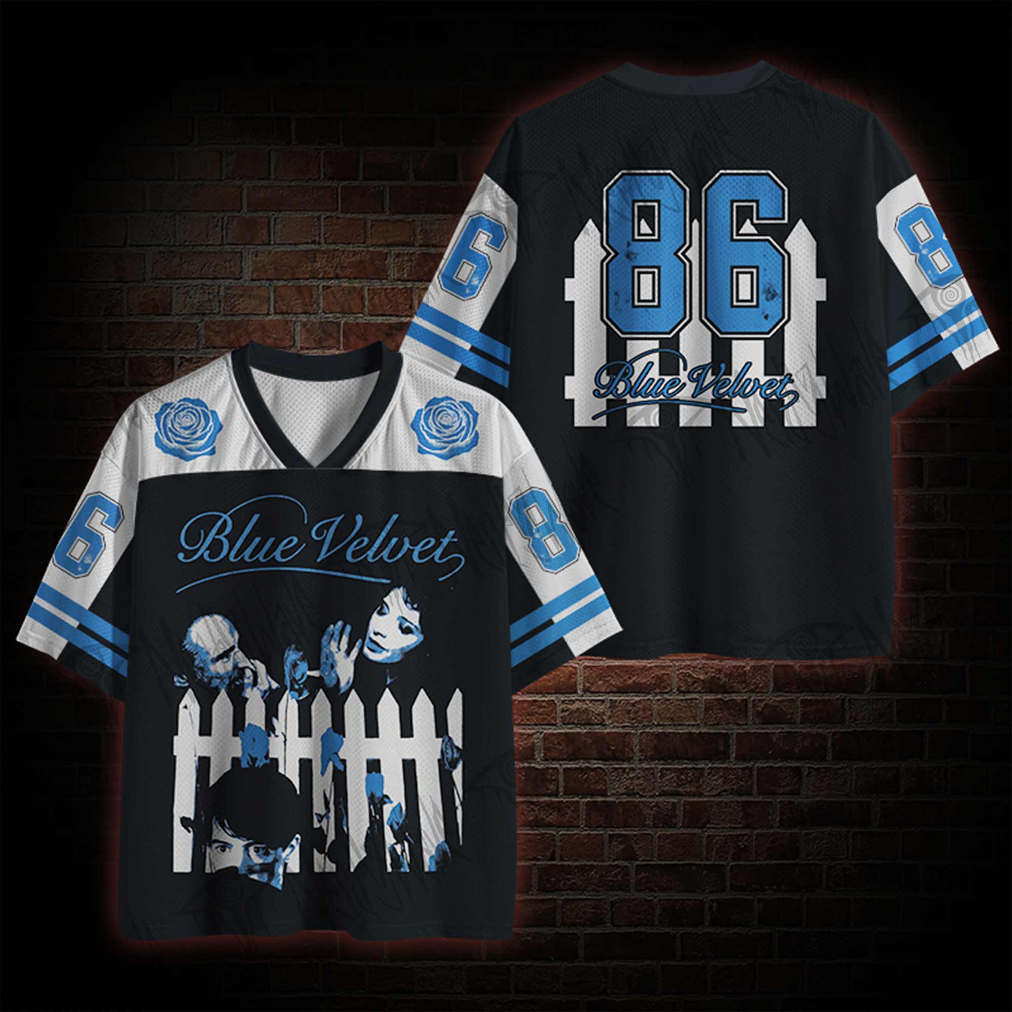 Blue Velvet Mesh Jersey