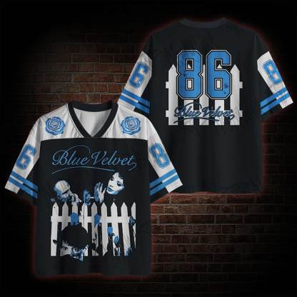 Blue Velvet Mesh Jersey
