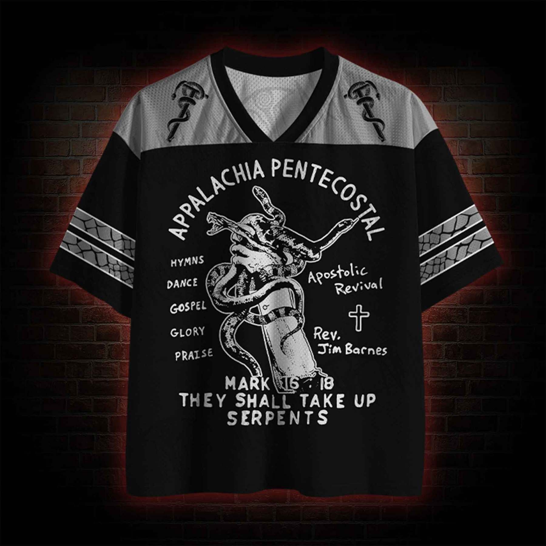 They Shall Take Up Serpents Mesh Jersey