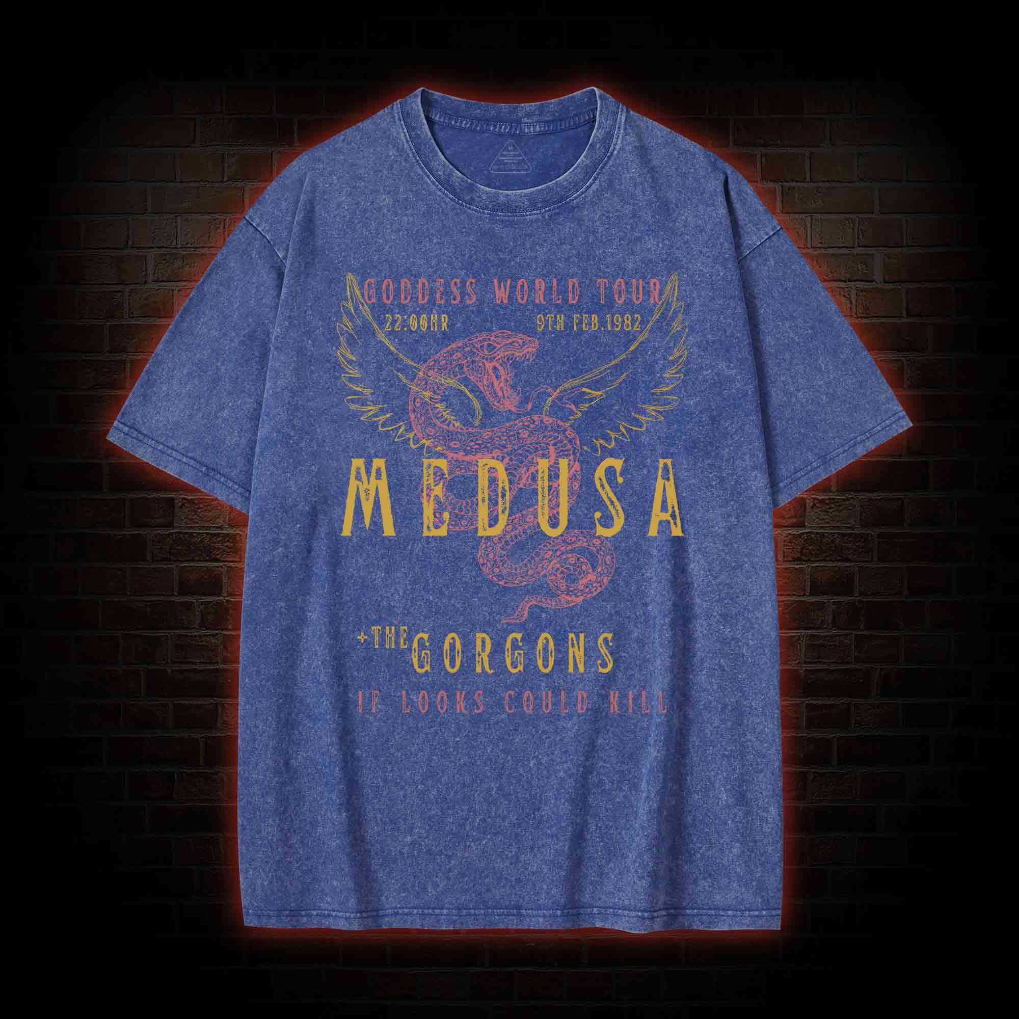 Medusa The Gorgons Washed T-shirt