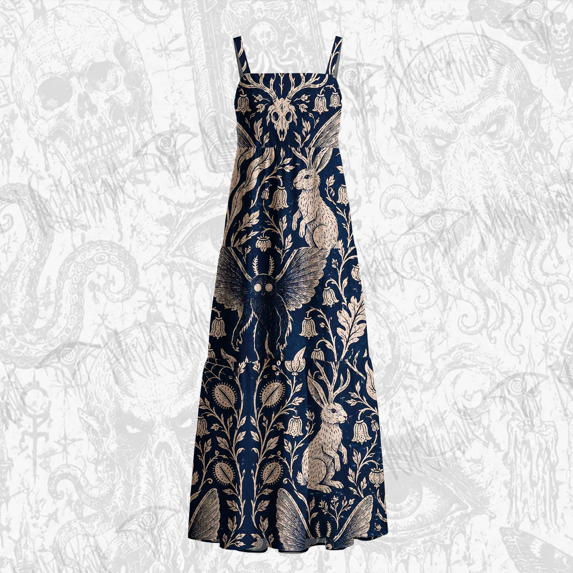 Cryptids Cotton Wide Straps Maxi Dress
