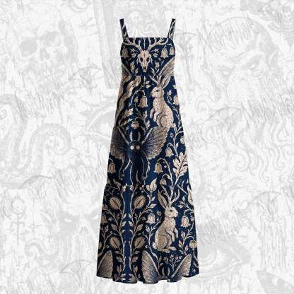 Cryptids Cotton Wide Straps Maxi Dress