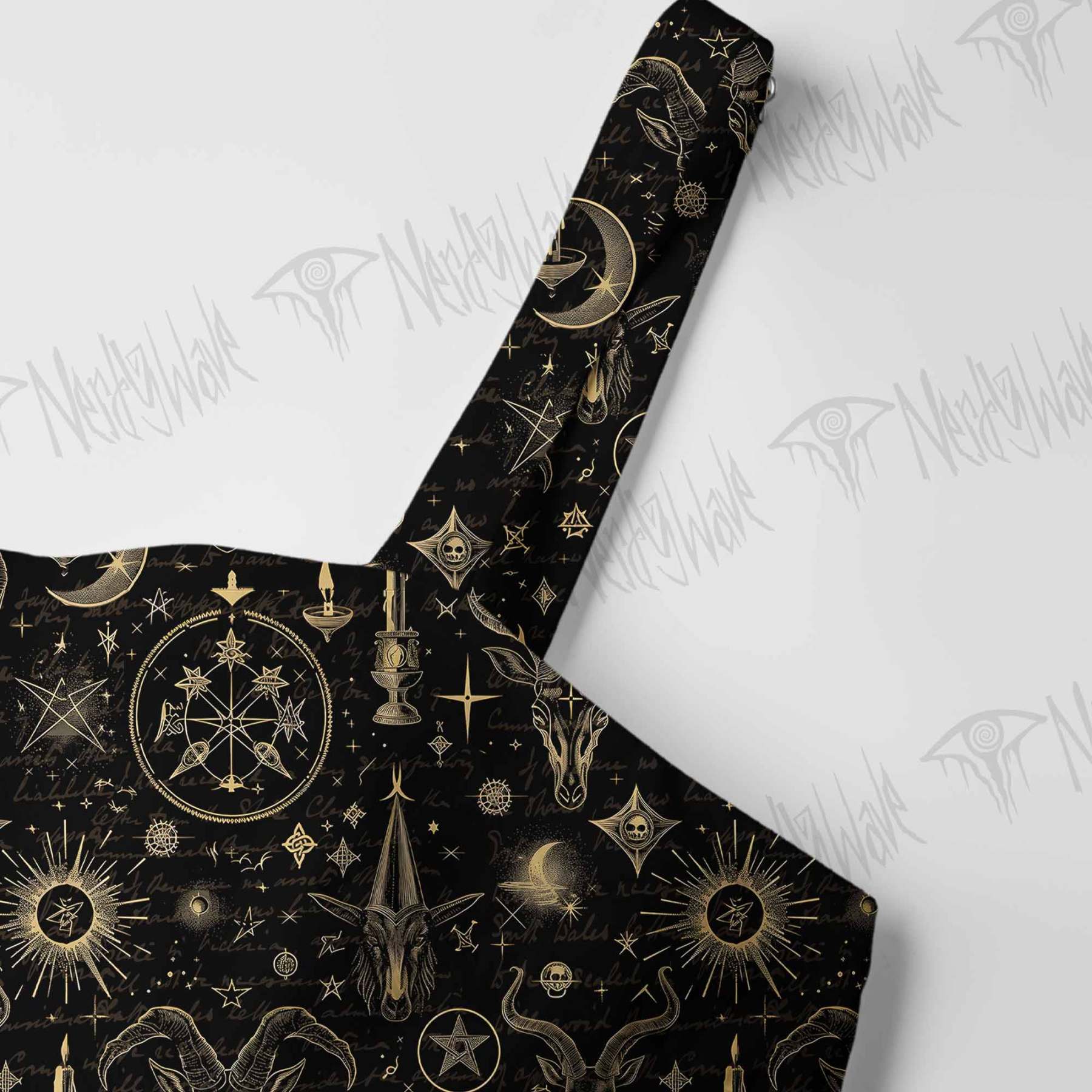 Baphomet Cotton Wide Straps Maxi Dress