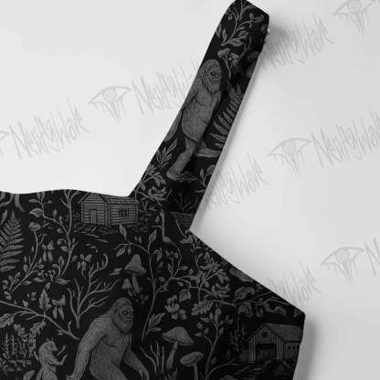 Cryptid Forest Cotton Wide Straps Maxi Dress