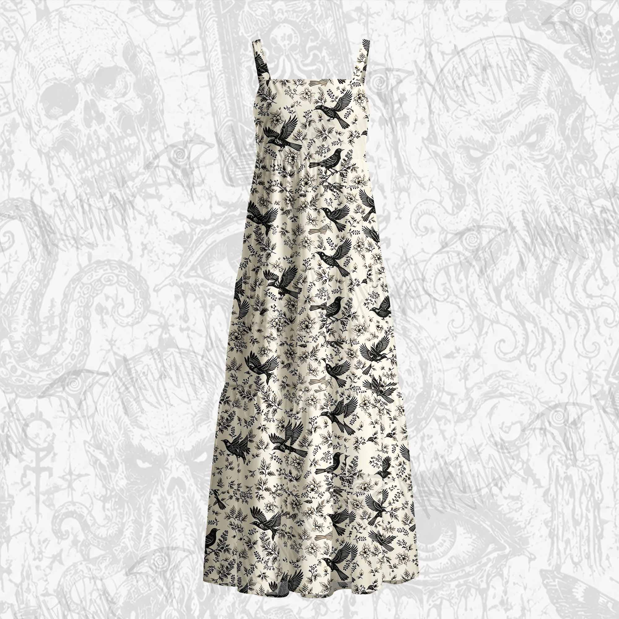 Raven's Meadow Cotton Wide Straps Maxi Dress