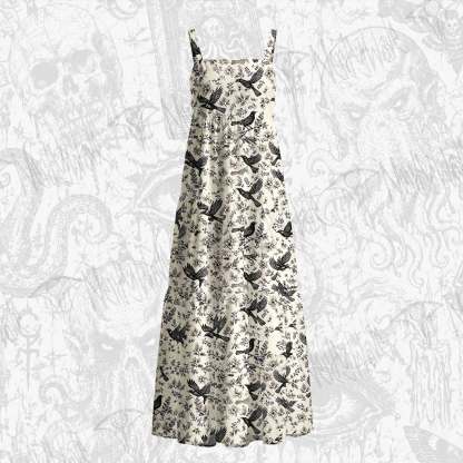 Raven's Meadow Cotton Wide Straps Maxi Dress