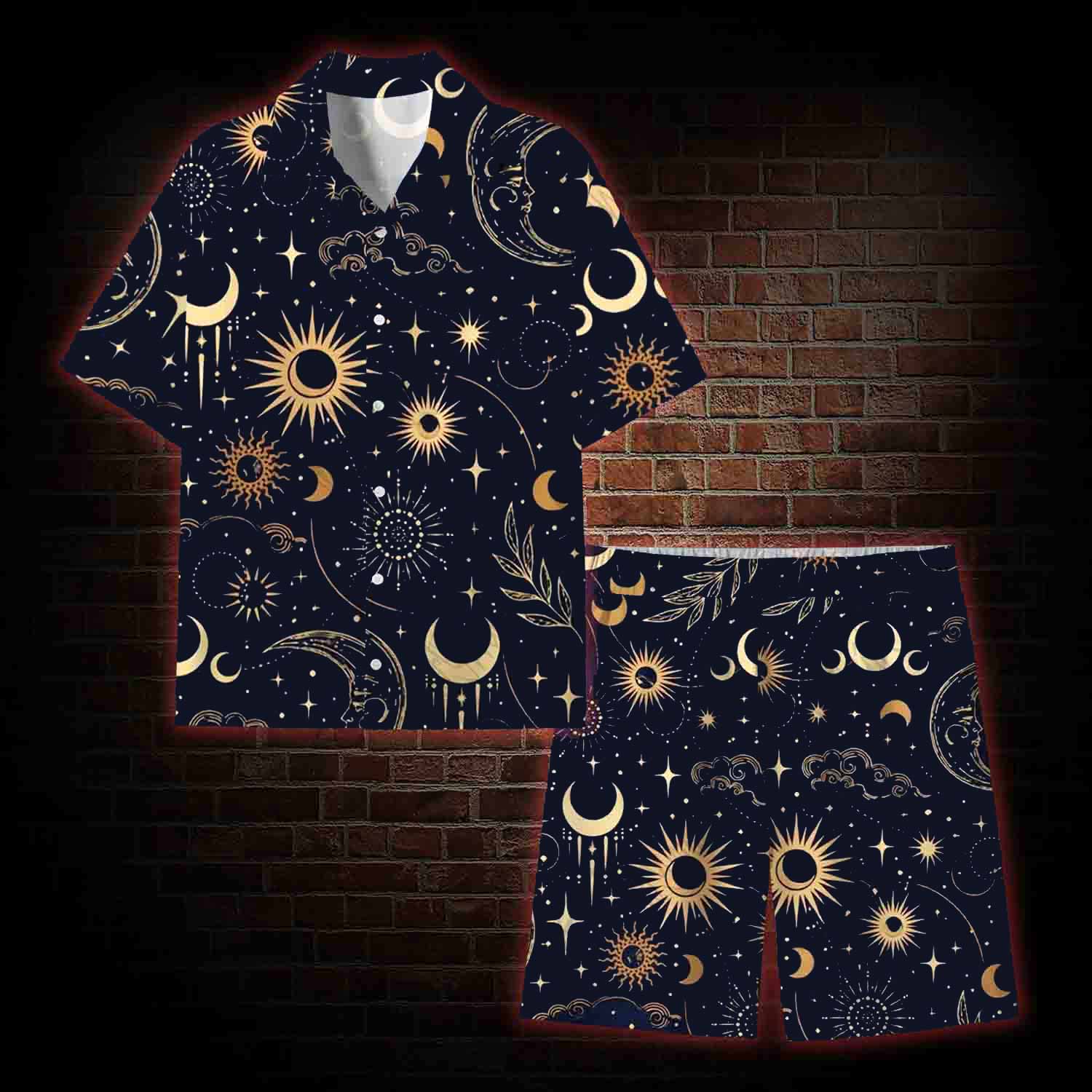 Celestial Aesthetic Lightweight Hawaiian Shirt