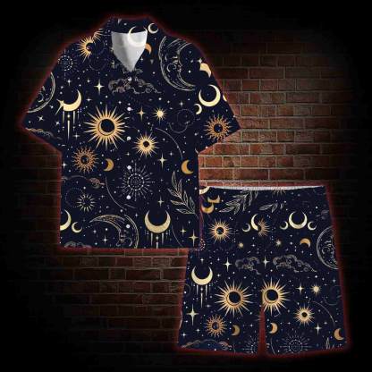 Celestial Aesthetic Lightweight Hawaiian Shirt
