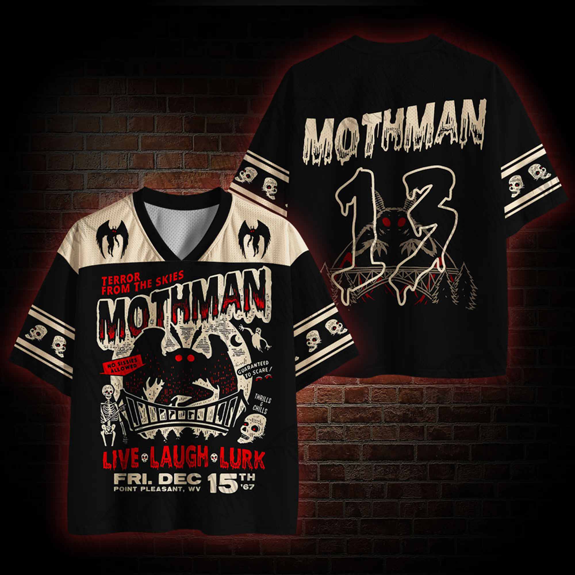 Terror From The Skies Mothman Mesh Jersey