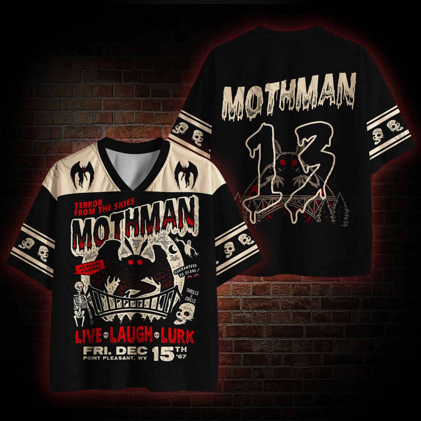 Terror From The Skies Mothman Mesh Jersey