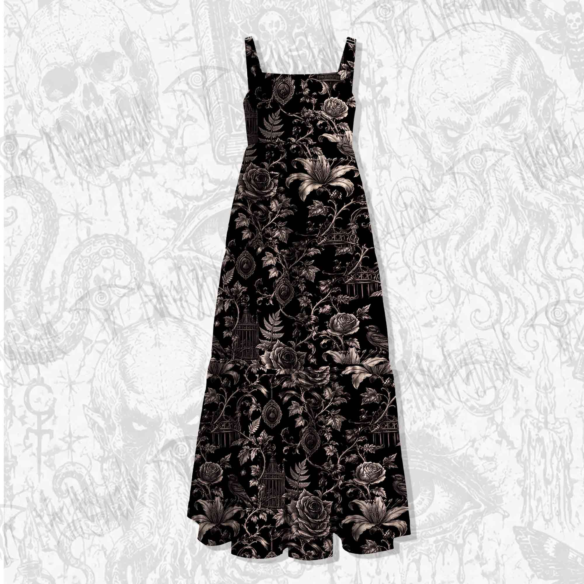Dark Romance Wide Straps Maxi Dress