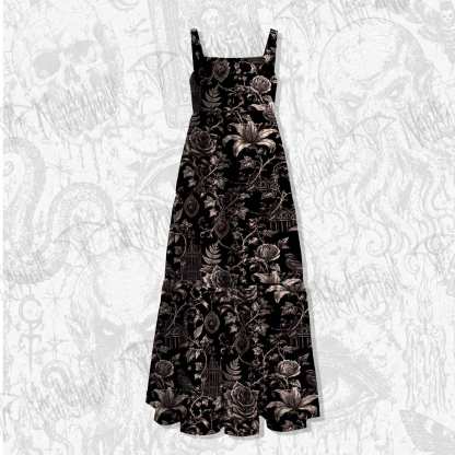 Dark Romance Wide Straps Maxi Dress