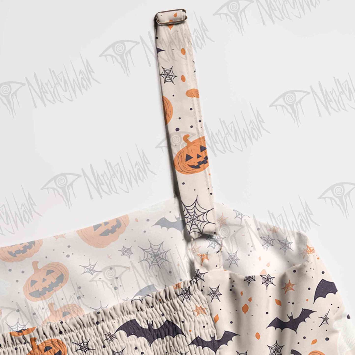 Spooky Bats Wide Straps Maxi Dress
