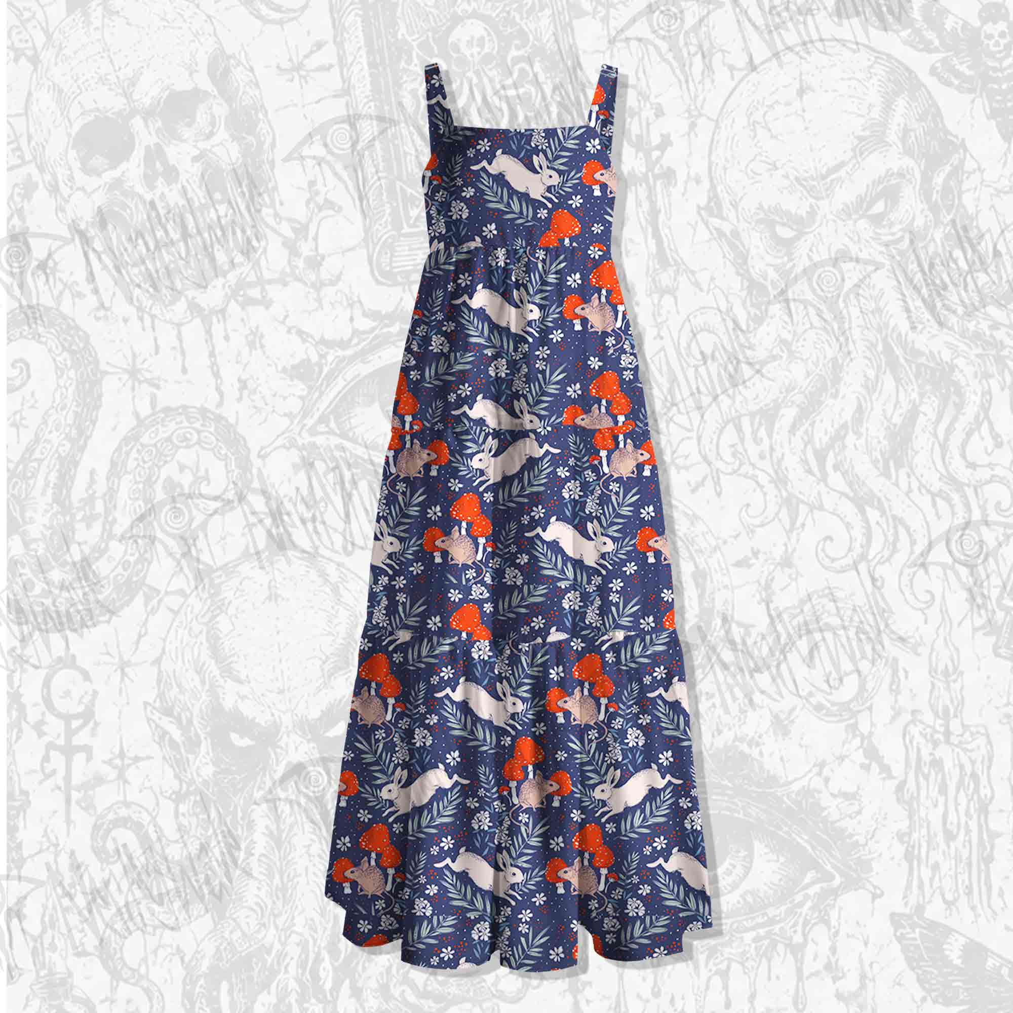 The Leaping Rabbit Wide Straps Maxi Dress