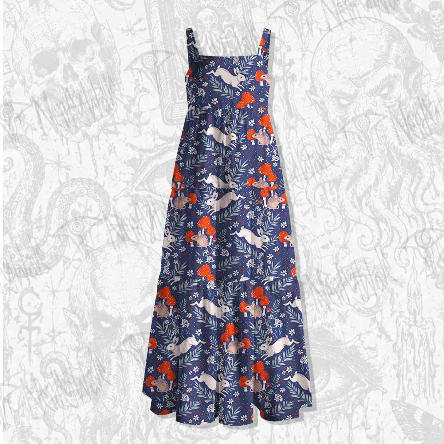 The Leaping Rabbit Wide Straps Maxi Dress