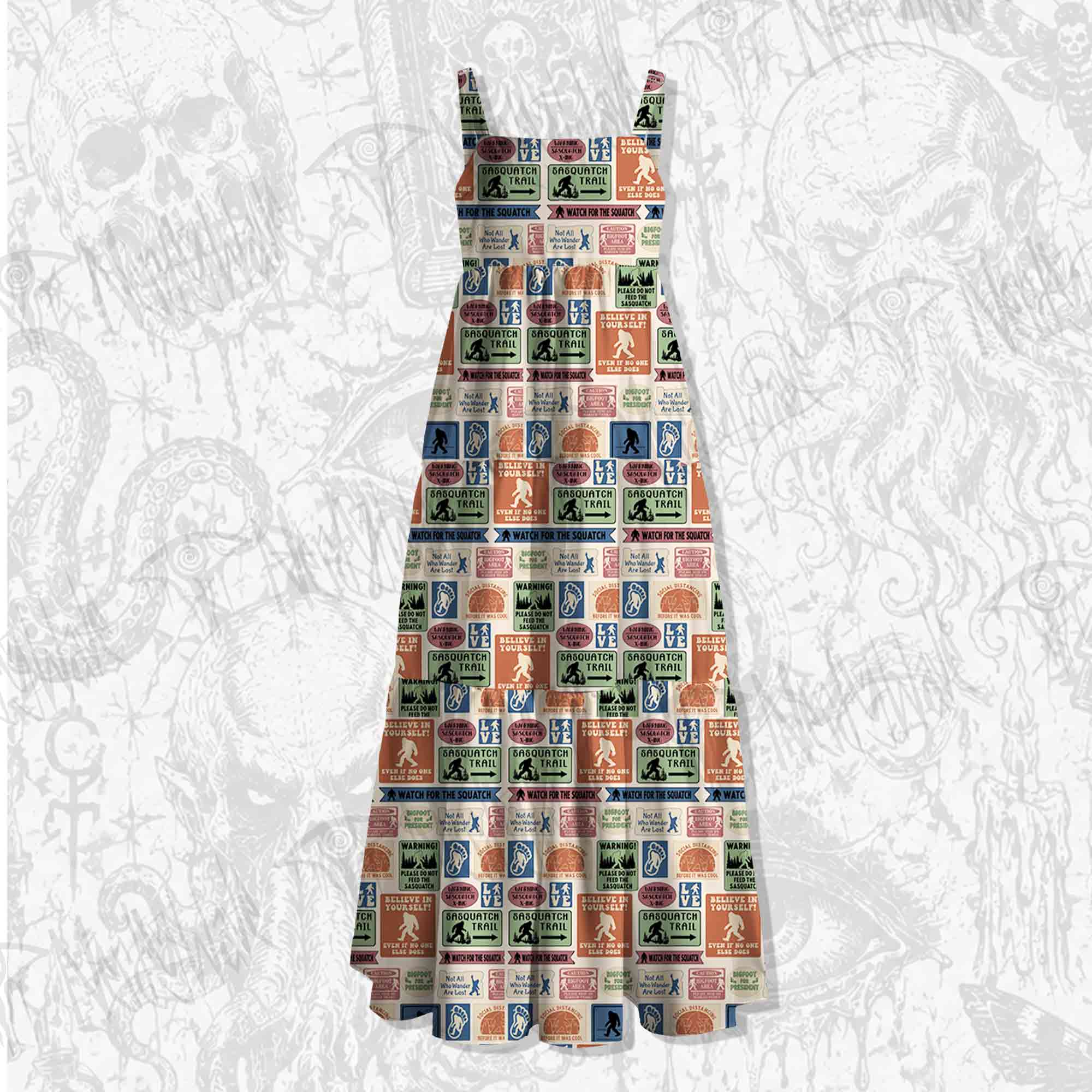 Sasquatch Trail Wide Straps Maxi Dress
