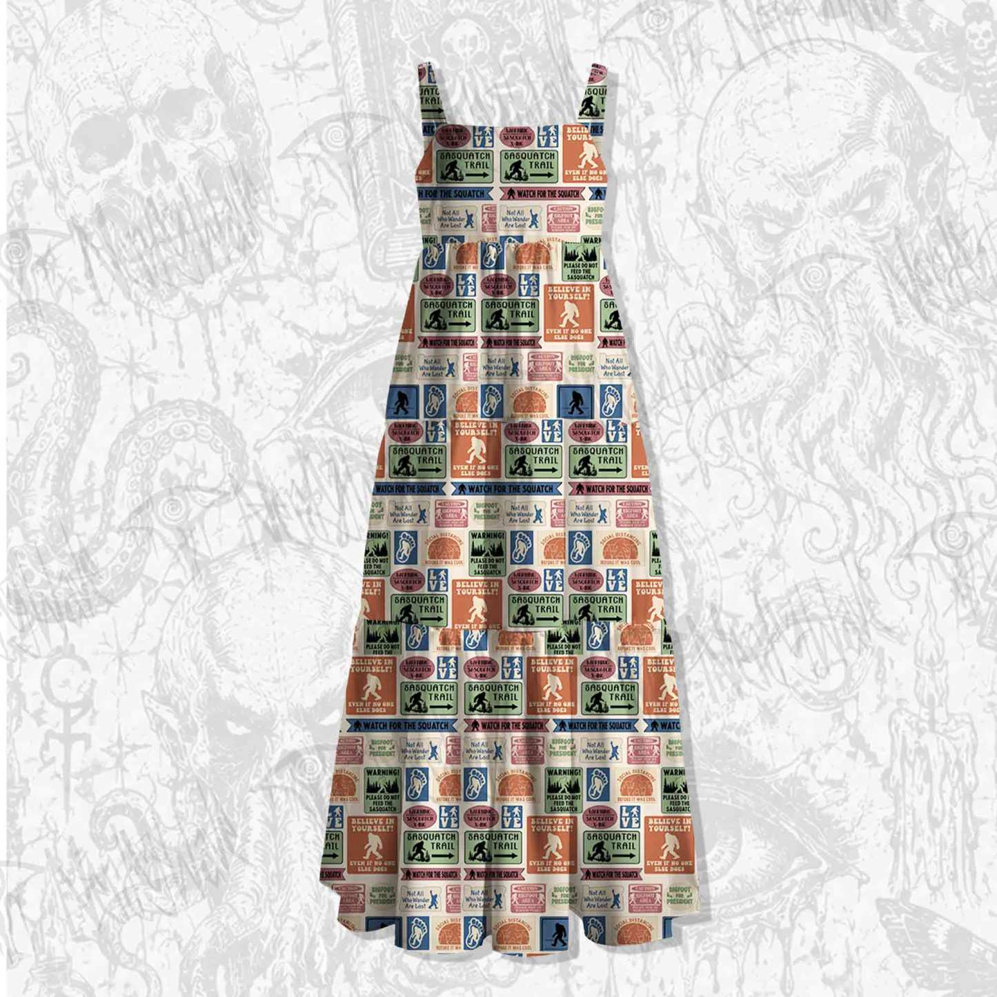 Sasquatch Trail Wide Straps Maxi Dress