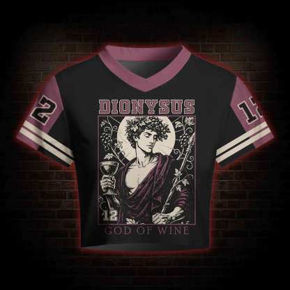 God of Wine Greek mythology Women's Cropped Mesh Jersey